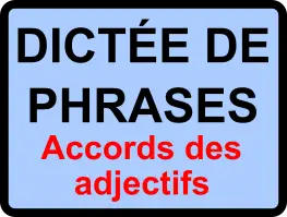 Dictées de phrases - cycle 3 - Accords des adjectifs