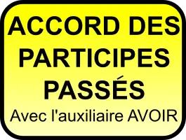 Accord des participes passés avec l'auxiliaire avoir