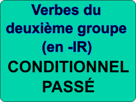 Conjuguer les verbes du deuxième groupe au conditionnel passé