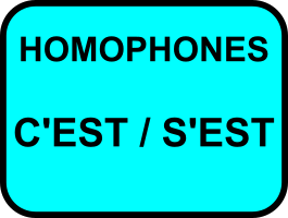 Homophones c'est/s'est