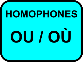 Homophones ou/où