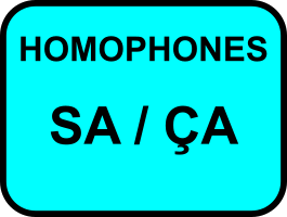 Homophones sa/ça