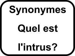 Synonymes, quel est l'intrus
