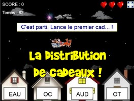 La distribution de cadeaux (Fin des mots en eau, au, aut, aud, ot, o, oc, os et 